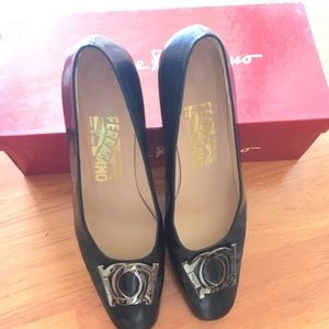 Black Ferragamo Pumps